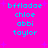 Bright pink background with cyan text and purple star shapes, displaying four identical text blocks arranged in a