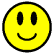 Animated contact sheet of yellow smiley face icon frames showing rotation and flip effects on gray background.
