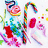 Animated candy cane-themed icon with repeating candy cane and flower patterns, displaying text overlays in black and yellow boxes.