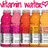 Five vertical lipstick tubes with metallic caps and white bases, arranged side-by-side in a row from left to right.