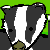 Pixelated badger head with black and white stripes, brown nose, green background; red mushroom with yellow spots appears in later frames.