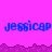 Pixelated blue text 'jessicap' repeated across a bright pink background with purple jagged borders.
