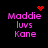 Four display pink text 'Maddie luvs Kane' with red pixelated symbols above each , showing animation changes in symbol appearance