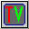 Four pixelated TV icons in a , each with distinct color variations of T and V letters on gray backgrounds