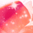 Animated sequence of pink watercolor-style hearts with changing text overlays in a