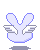 Pixelated bunny icon with light blue body, white wings on left side, and gray eyes; brown Japanese text below.