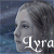 A 2x2 contact sheet of four animated frames showing a woman's face with text overlays in white serif font against a blue background.