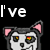 Pixelated cartoon dog face with pink ears and yellow eyes, displayed in a of six identical frames with text above each frame