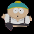 Two side-by-side pixelated frames of a cartoon character with light skin, large eyes, and a teal beanie with yellow trim wearing a white shirt and dark suspenders against black background.