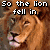 A four- pixelated image with text overlays: a lion, a lamb, hands holding a red object, and a blank