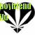 Green pixelated text 'boyfriend' and 'filo' overlaid on a black-and-white heart-shaped design with white arrow-like elements.