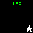 Green text 'LEA' appears on black, white, and gray backgrounds with a pixelated star icon changing from white to black.