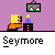 Pixel art animation of two cartoon characters in a bar setting with changing text overlays and character positions.