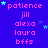 A static digital image displays a of repeated text entries on a blue background with scattered star shapes