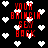 Black background with white pixelated hearts and red text reading 'YOUR BRINGIN SEXY BACK' in a pattern