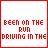 A 4x4 contact sheet of animated frames showing a pixelated text animation with red and orange lettering on white backgrounds, each frame displaying sequential changes in the phrase "We've been on the run driving in the sun".
