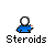 Pixelated blue-shirted figure with white head, transitioning from arms at sides to flexed biceps with red splatters and a speech bubble reading "DAMN..."