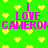Green background with yellow pixel hearts and pink text reading "I LOVE CAMERON" in two , repeated across the image