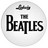 Circular grayscale icon with pixelated text 'The Beatles' and a small top symbol.