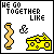 Pixel art animation of 'HE GO TOGETHER LIKE' text with cheese and noodle icons, pink hearts changing position across frames.