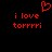 Red pixelated text and heart symbol on black background, with 'i love torrrri' repeated twice.