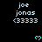 Pixelated text 'joe jonas <33333' appears in multiple with cyan heart symbols above each on a black background