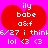 Red heart-shaped icon with white text on bright pink background, featuring 'ily babe o&f' above date and 'lol <3 <3' below.