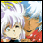 A 48x48 pixel buddy icon featuring two anime-style characters with white hair and blue highlights, one in a red outfit, alongside text reading "Anime IM" and "COM" on a black background.
