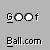 A static image shows a of four and four with repeated 'G' and 'f' letters above 'Ball.com' text, each containing white circular elements on gray background