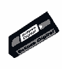 Black rectangular object with white text and symbols, shown from multiple angles in a