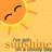 Pixelated orange sun with closed eyes and a smiling mouth, emitting yellow rays against a light orange background with scattered pixel dots.