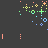 Pixelated icon with multicolored dots and lines forming abstract shapes on dark background, text "I LOVE YOU" in blue-green-yellow gradient appears at top-right.