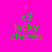 Four pixelated display green text 'i <3 lucky charms' on solid backgrounds of pink, purple, blue, and dark purple