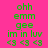 Green text on pink background with purple blocks, displaying 'ohh emm gee im in luv <3 <3 <3' in a pattern with animated purple block transitions