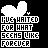 Pixelated white text on black background with two heart shapes above the text, one larger and one smaller.
