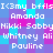 Pixelated of repeating text names over a cyan and magenta checkered background with no visible animation changes