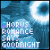 Animated icon with blue-toned background showing repeated text "CHORUS ROMANCE SAYS GOODNIGHT" and circular light effects, displaying subtle color shifts across frames.