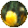 A 5x5 contact sheet of sampled frames from an animated icon showing a rotating marbled sphere with yellow and dark green color transitions.