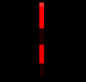 Red geometric shape transforms through multiple configurations against black background, starting as vertical bar, forming star-like patterns with intersecting lines.