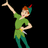 Pixelated character in green tunic and teal pants with red hat, arm raised against black background; pink text reads 'second star' above and 'to the right' below.