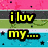 Pixelated of six distinct buddy icons with text overlays and varied visual styles including a watermelon, lips, smiley face, and cartoon characters