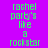 A static image with a bright purple background displays green text reading "rachel party's like a rockstar" in a pixelated font, with blue horizontal bars appearing over the text in different positions.