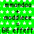 Green background with white star pattern and repeated black text elements including 'mmandaa', '+', '=', 'moddieee', 'BE effeff' in a