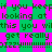 A static image with a green and pink checkered background displaying repeated text in black pixelated font.