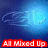 A blue-toned animated icon with a glowing central shape and swirling lines, featuring red text labels in four quadrants.