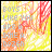 Pixelated text 'BOYS LIKE YOU ARE A DIME A DOZEN' on a fiery background with red and yellow streaks, displayed