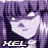 Pixelated anime-style icon shows a character with long purple hair and white face, wearing dark clothing, with 'XEL' text below.