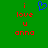 Green background with red pixelated text 'i love u onna' and a blue heart symbol above the left 'i'.