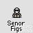 Pixelated character in dark helmet and brown jacket with yellow accents, standing against light gray background; text "Senor Figs" below.