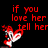 Red pixelated text on black background with three red-and-white winged figures in motion, gray rectangle on right edge.